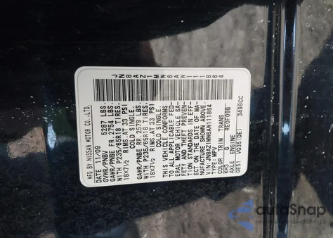 2010 Nissan Murano Sl from USA, damaged, VIN JN8AZ1MW6AW111864